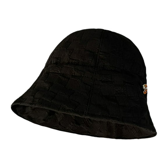 56-58cm hat circumference bucket hat female summer lightweight sunshade fisherman hat sunscreen basin hat - black
