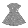 thumbnail image 4 of CCRFTGI Short Sleeve Dresses for Child Girls 10-12 Casual Summer A Line Swing Skater Dress Cute Polka Dots Dresses Holiday Girls Fashion Gray 9-10 Years, 4 of 5