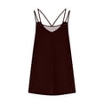 thumbnail image 3 of HAPIMO Women's Loose Flowy Tank Tops Dressy Tunic for Teen Girls Summer Beach Tees Sleeveless Fitness V Neck Shirts Spaghetti Strap Workout Casual Tops Black, 3 of 4