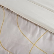 Oporto Geometric Soft Texture Reversible Comforter Set 4 Pcs Queen Size Made In Mexico