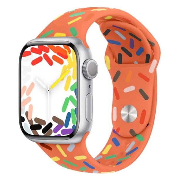 Correa Deportiva de Silicona, Chispas, Compatible con Apple Watch Series 1/2/3/4/5/6/7/8/9/10/11/SE/Ultra