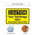 thumbnail image 5 of Caution Your Text Image Here Notice Outdoor Unique Aluminum Metal Sign 12"x18", 5 of 5