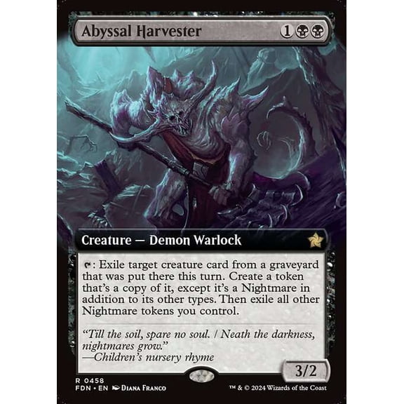 MtG Foundations Rare Abyssal Harvester (Extended Art FOIL) #458