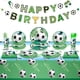 thumbnail image 2 of Juego de vajilla de papel con temática de fútbol, suministros de decoración de pasteles, vasos y platos con patrón de fútbol, favores de fiesta de cumpleaños para niño, 2 of 5