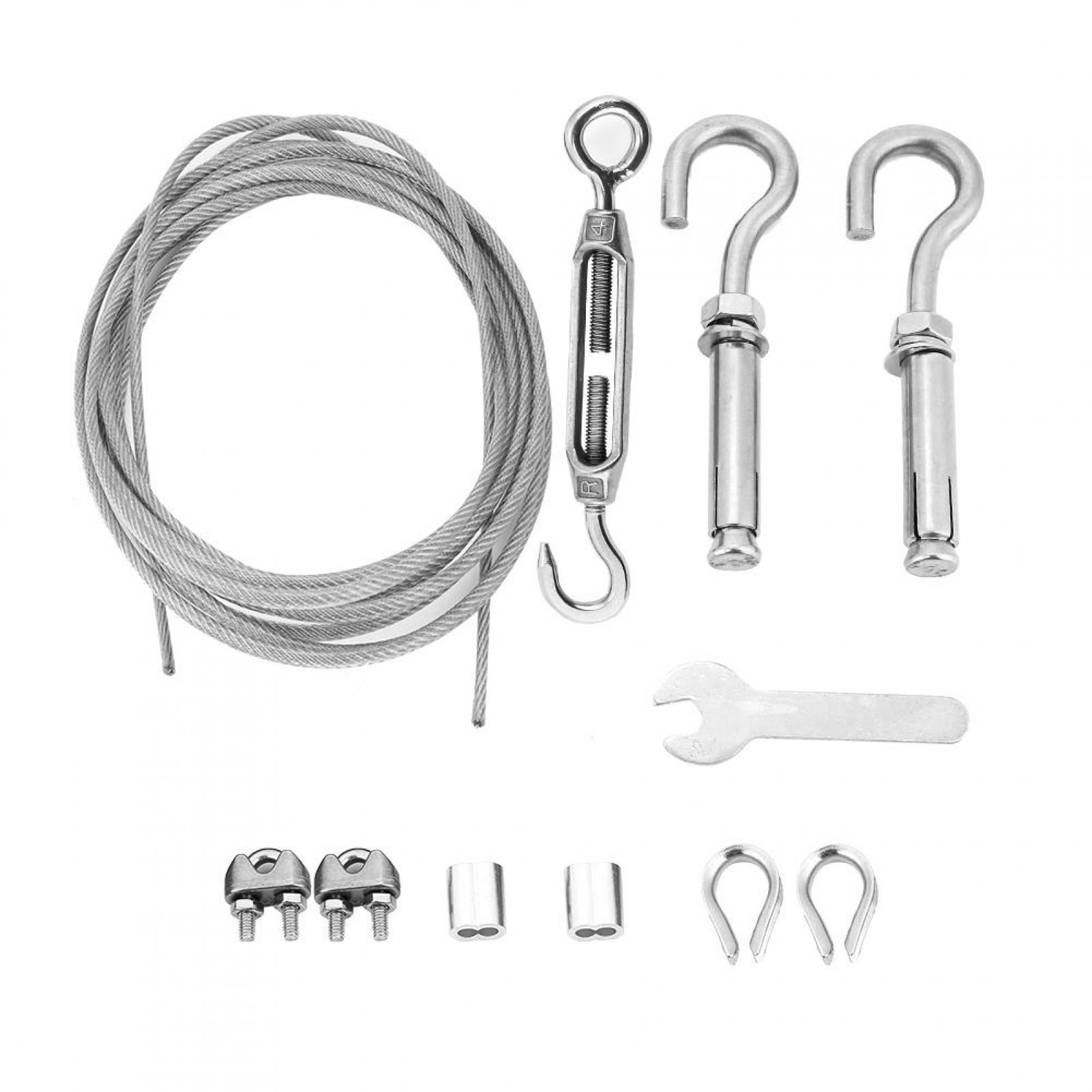 Mgaxyff Curtain Wire,Outdoor Clothesline Stainless Steel Clothesline Wire Heavy Duty with