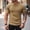 Khaki, variant on FRSASU Men's Muscle T-Shirts Stretch Short Sleeve Bodybuilding Workout Casual Slim Fit Tee Tops Red
