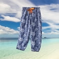 thumbnail image 4 of Toddler Baby Boys Girls Long Pants Flower Printed Wide Leg Elastic Waist Cotton Mosquito Pants Summer Casual Loose Thin Bloomers for 2-12 Years, 4 of 5