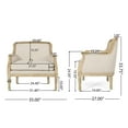 thumbnail image 4 of Noble House Elias Fabric Club Chair, Natural and Beige, 4 of 10