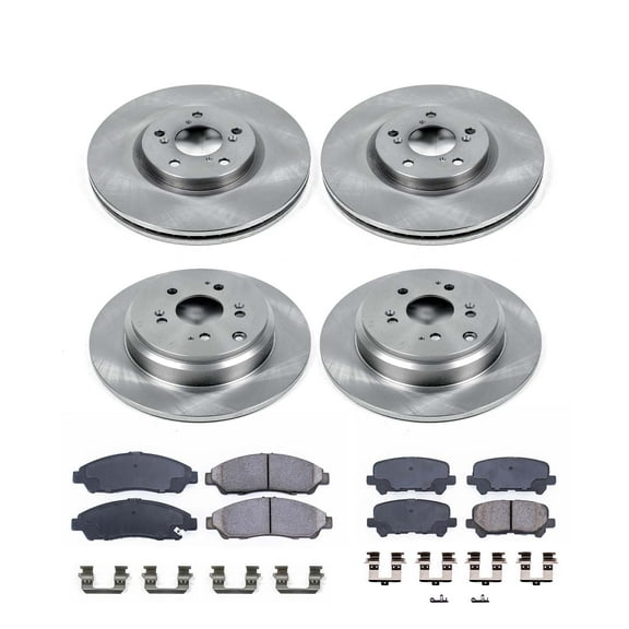 Ultimate Brakes Front and Rear Ceramic Brake Pad and Rotor Kit with Hardware WM81210