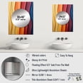 thumbnail image 4 of Designart "Multicolor Wave Ashanti To The Throne" Abstract Shapes Mirror Wall Decor - Modern Multicolor Abstract Hallway Wall Mirror Art - 32" x 24" Inch, 4 of 5