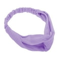 thumbnail image 6 of Unique Bargains 1 Pc Stripes Elastic Cross Headwrap for Women Light Purple, 6 of 6
