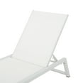 thumbnail image 6 of Monica Outdoor Aluminum Chaise Lounge, White, 6 of 13