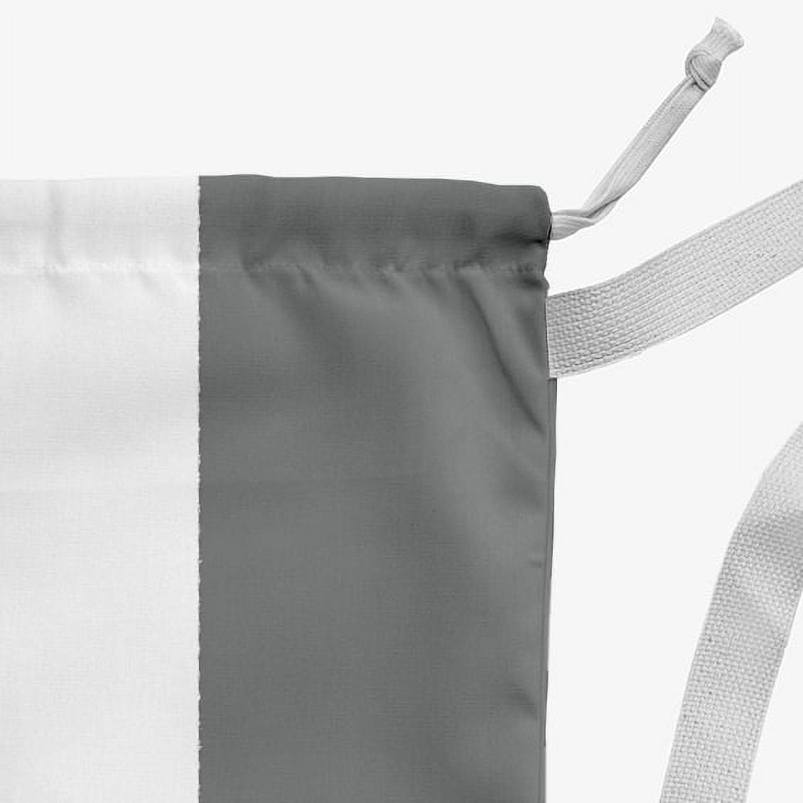 Simply Daisy Wish on a Stripe 28 x 36 inch Gray Laundry Bag