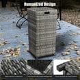 thumbnail image 2 of VINGLI Wicker Patio Trash Can, 27 Gallon Rattan Trash Can with Removable Lid, Outdoor Wicker Waste Basket, Wast Container (Grey), 2 of 7