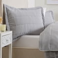 thumbnail image 2 of Great Bay Home Textured Spandex Solid Reversible Quilt Set With Shams  (Full / Queen, Light Grey), 2 of 6
