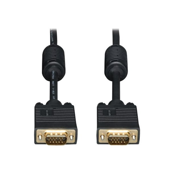 Eaton Tripp Lite Series VGA High-Resolution RGB Coaxial Cable (HD15 M/M), 25 ft. (7.62 m) (VGA) - Câble VGA - HD-15 (M) à HD-15 (VGA) (M) - 25 ft - Noir