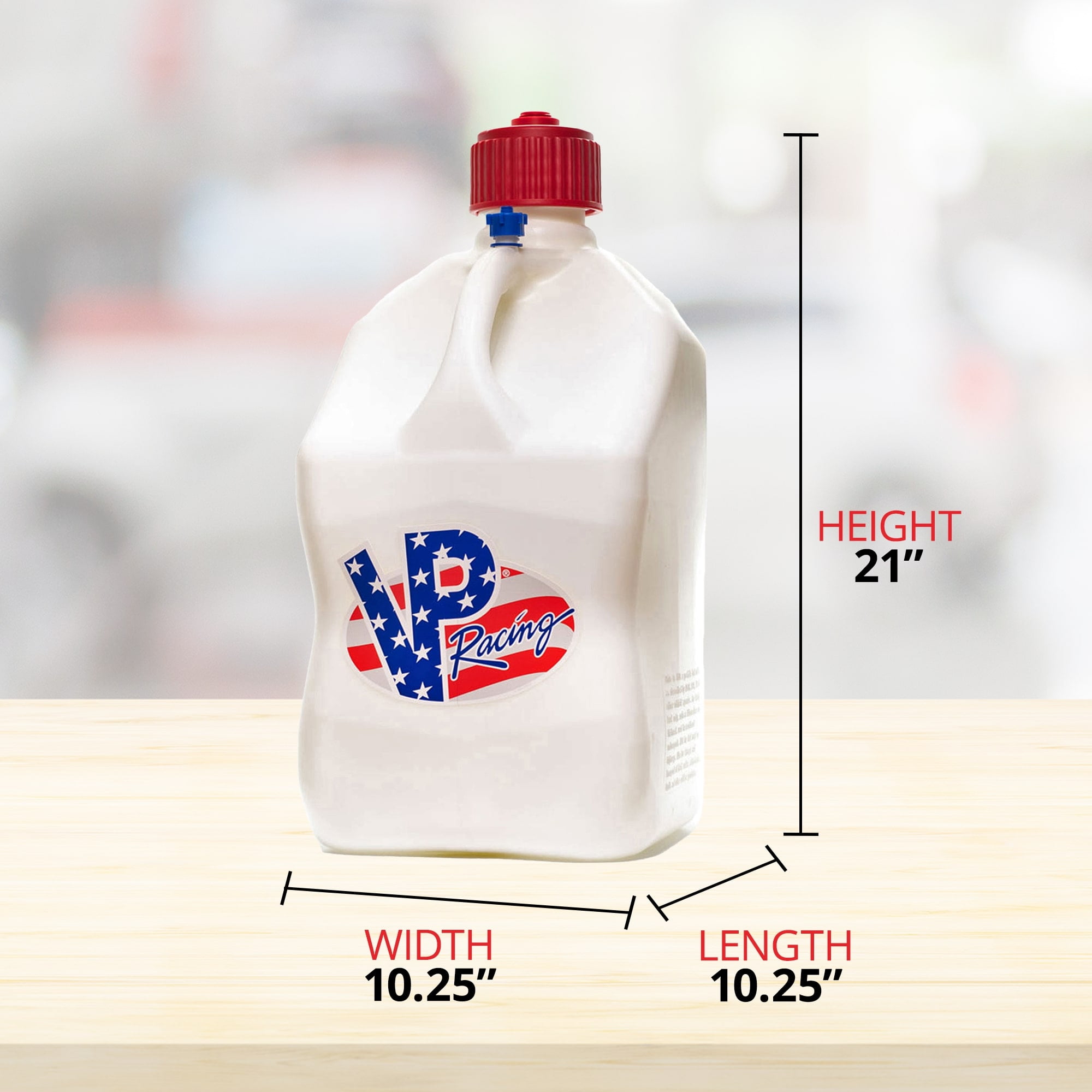 VP Racing 5.5 Gal Motorsport Racing Liquid Container Utility Jug, Patriotic