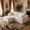 White, variant on 78.8" Cloud Sofa, L-Shaped Sectional Couch with Chaise, Vacuum Packed, Removable Covers, Linen Fabric, White