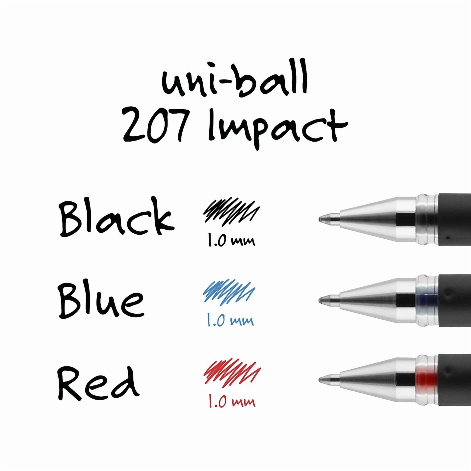 CIRCLE- Uni-Ball Signo 207 Impact Gel Pen Bold Point Black Ink (65800)