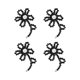 thumbnail image 1 of 4 piezas de para reparar adornos decorativos para coser, manualidades, apliques brilntes para bolsas de ropa, vestido, Negro Hugo Parche Bordado, 1 of 9