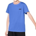thumbnail image 2 of ITSAME Girls Athletic T-Shirts Mesh Breathable Quick-Dry Crewneck Tops Kids Outdoor Active Tee Blue Size 8-9, 2 of 5