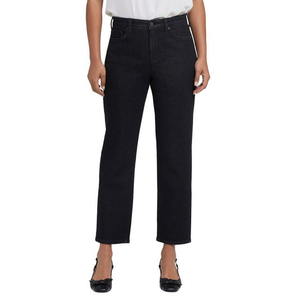 NYDJ womens  Boyfriend Vintage Black Ankle Crop Jean, 4