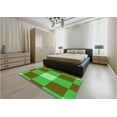 thumbnail image 5 of Ahgly Company Machine Washable Indoor Square Transitional Olive Green Area Rugs, 3' Square, 5 of 7