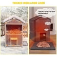 thumbnail image 4 of Aivituvin Insulated Outdoor Cat House Weatherproof Feral Cat Shelter for Winter 2 Story Cat Condos Escape Doors with Balcony, 4 of 10