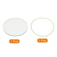 thumbnail image 3 of Unique Bargains 2' Dia Polished Edge Round LED Lens Flashlight Glass Lens with Silicone Ring Transparent Green, 3 of 5