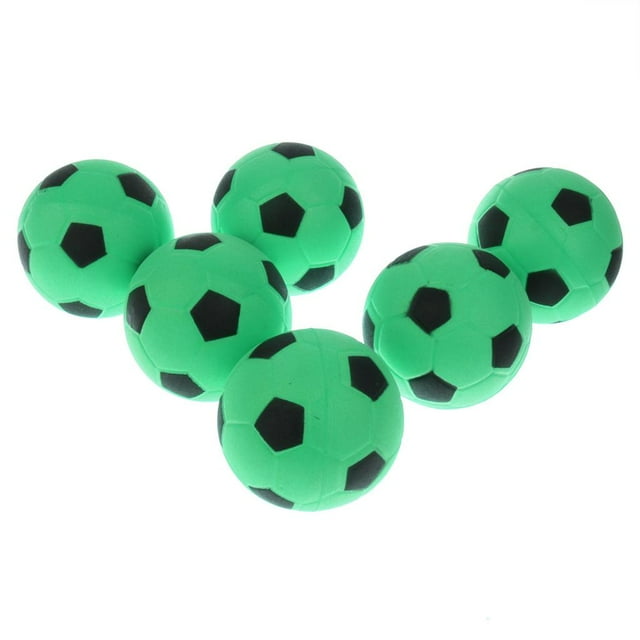 6 pelotas elásticas de espuma EVA para fútbol, sóftbol y deportes de interior. Verde