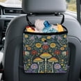thumbnail image 5 of Xixirimido Retro Mushroom Daisy Floral Print Car Trash Bag Hanging, Garbage Bag and Water Resistant Trash Can for Car, Leakproof Trash Can for SUV Truck Car Accessories, 5 of 8
