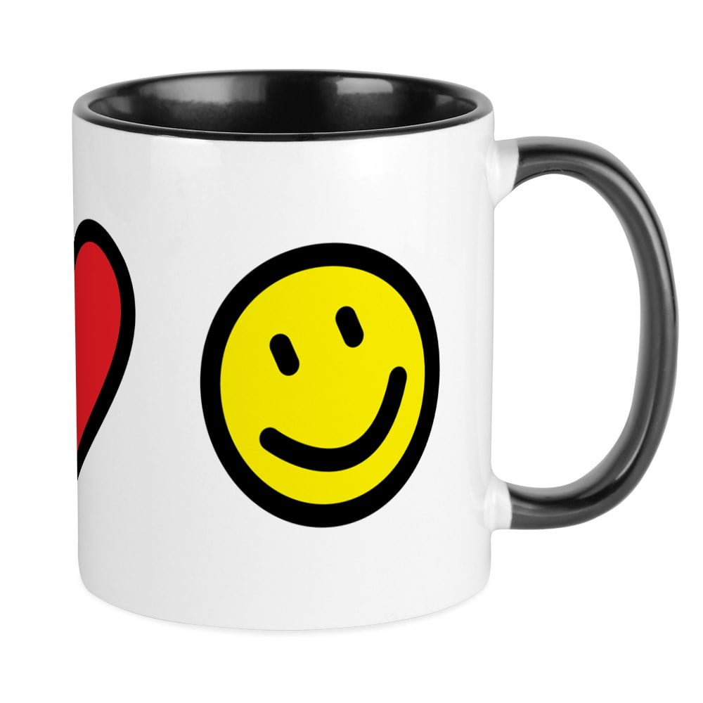 CafePress - Peace Love Happiness Mug - Unique Coffee Mug, Coffee Cup ...