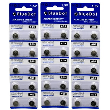 BlueDot Trading AG9 (also known as LR45 and LR936) Alkaline Button Cell Batteries - 30 Pack