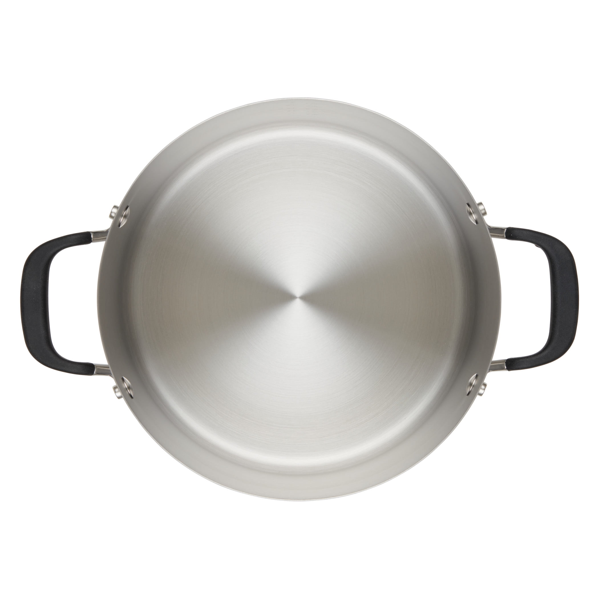 KitchenAid Stainless Steel 4 Quart Induction Casserole with Lid Metal Utensil and Dishwasher Safe, Brushed Stainless Steel