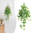 thumbnail image 2 of 70cm Artificial Hanging Green & Red Maple Leaf Vines for Home Decor, Trailing Faux Greenery UV Fade Resistant No-Maintenance, Fake Leaf Plants for Wall Balcony Hanging Basket Shelf Decor,Orange, 2 of 9