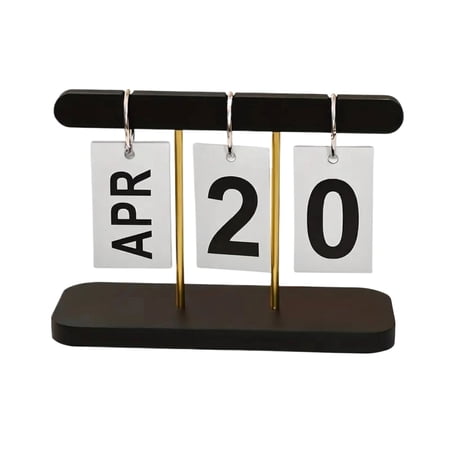 Modern Desktop Calendar Ornament Creative Home Office Decor Tabletop Calendar Stand Decorative Date Planner Workspace Accessory A