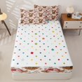 thumbnail image 4 of Homewish Cute Highland Cow Zipper Full Size Comforter Sets with Fitted Sheet and 2 Pillowcases,Pink Red Flowers Blossom Zipper Bedding Set For Girls Boys,Reversible,4-Piece, 4 of 7