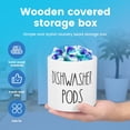 thumbnail image 2 of HAOAN Round Dishwasher Pod Holder  Dishwasher Tablet Container for Kitchen Decor and Accessories  Wood Laundry Detergent Pods Container with Lid  Kitchen Storage Container for Laundry Pod, 2 of 11