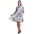 thumbnail image 2 of Moomaya Womens Long Sleeve Printed Knee Length Dress Flared Flowy Summer Dress, 2 of 6