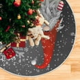 thumbnail image 5 of Coolnut Christmas Tree Skirt Santa Xmas Tree Skirt, Floor Door Round Mat Decorations for Holiday Party Home Christmas Day Ornaments,35.4", 5 of 6