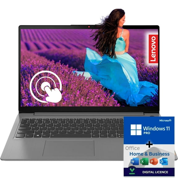 Lenovo Touchscreen IdeaPad 3i Laptop with Super Combo Bundle (Windows 11 Pro and Microsoft Office Licences), 24GB RAM, 1TB SSD, Intel Core i3, 15.6" FHD Touch Screen, Type-C, HDMI