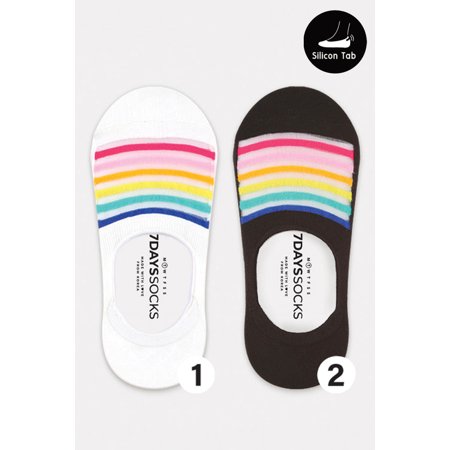 

Women s No Show Crush Rainbow Socks - 2 Pair Set