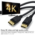 thumbnail image 2 of Cable DisplayPort a DisplayPort GearIt 4K de 10 pies, paquete de 2, negro, 2 of 7