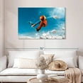 thumbnail image 2 of Elephant Stock Snowboard Grab Wall Art - Horizontal Canvas Wall Art - Living Room Wall Decor - Sports Canvas - Blue And Brown Decor - 45" x 30", 2 of 8