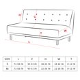 thumbnail image 3 of Solid Sofa Bed Cover Folding Armless Elastic Fabric Futon All-inclusive Cover, 3 of 9