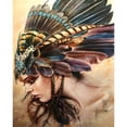 thumbnail image 1 of Cuadros Decorativos Chica con plumas pintura al óleo por números DIY pintado a mano sobre lienzo arte de pared Sywqhk Nuevos Originales, 1 of 9