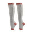thumbnail image 1 of 1 Paire de Bas de Compression Motif Exquis Coton Respirant Bout Ouvert Fermeture Éclair Bas de Compression Manchon de Jambe pour Fille, 1 of 8