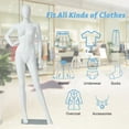 thumbnail image 6 of Kinbor 70Inch Full Body Female Mannequin Dress Form Adjustable with Metal Base for Retail Clothing Shops White, 6 of 9