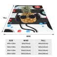thumbnail image 3 of Balery Pineapple With Black Glasses Manta de Felpa Suave y Acogedora – Cobija de Franela Aterciopelada para Cama, Lavable y Cálida para Sofá, Mascotas, Transpirable-60"x50", 3 of 7