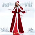 thumbnail image 4 of Traje de Papá Noel de terciopelo de lujo para hombre y mujer, traje de Papá Noel para pareja, traje de fiesta de Navidad, trajes de actuación, 4 of 5